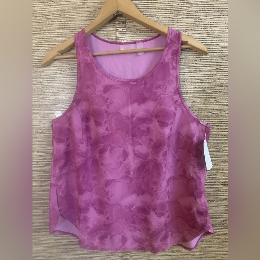 Zella Tank Top Women’s Size XS Yoga Activewear Purple Floral NWOT